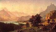 Albert Bierstadt Bernese Alps, oil on canvas oil painting artist